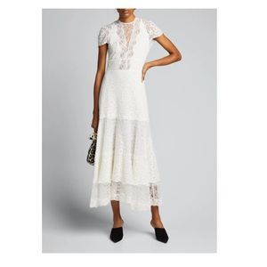 JONATHAN SIMKHAI Multimedia Lace Midi Dress sz 6